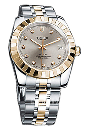 Tudor Classic Date Szary/Stal w odcieniu złota Ø38 mm 21013-62583-GRDIDSTL
