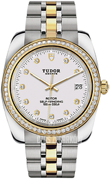 Tudor Classic Date Biały/Stal w odcieniu złota Ø38 mm 21023-0002