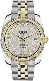 Tudor Classic Date Srebrny/Stal w odcieniu złota Ø38 mm 21023-0003