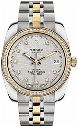 Tudor Classic Date Srebrny/18 karatowe żółte złoto Ø38 mm 21023-0004