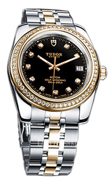 Tudor Classic Date Czarny/Stal w odcieniu złota Ø38 mm 21023-62583-BDIDSTL
