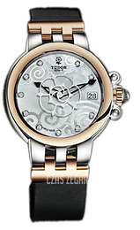 Tudor Clair De Rose Biały/18 karatowe żółte złoto Ø34 mm 35701-WHDDBSTS