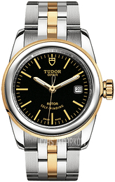 Tudor Glamour Date Czarny/18 karatowe żółte złoto Ø26 mm M51003-0008