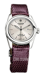 Tudor Glamour Date Srebrny/Skóra Ø31 mm 53000-SIDPRLZS