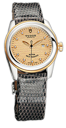 Tudor Glamour Date Szampański/Skóra Ø31 mm 53003-CHDIDGLZSP