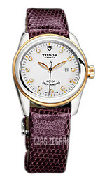 Tudor Glamour Date Biały/Skóra Ø31 mm 53003-WDIDPRLZS