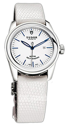 Tudor Glamour Date Biały/Skóra Ø31 mm 53010W-WIDWLZSP