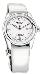 Tudor Glamour Date Biały/Skóra Ø31 mm 53010W-WIDWPLS