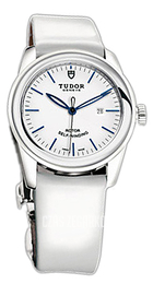 Tudor Glamour Date Biały/Skóra Ø31 mm 53010W-WIDWPLSP