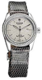 Tudor Glamour Date Srebrny/Skóra Ø31 mm 53020-SIDGLZSP