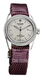 Tudor Glamour Date Srebrny/Skóra Ø31 mm 53020-SIDPRLZSP