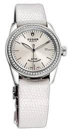 Tudor Glamour Date Srebrny/Skóra Ø31 mm 53020-SIDWLZS
