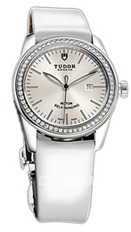 Tudor Glamour Date Srebrny/Skóra Ø31 mm 53020-SIDWPLS