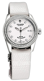 Tudor Glamour Date Biały/Skóra Ø31 mm 53020-WDIDWLZS