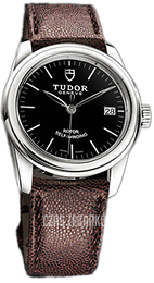 Tudor Glamour Date Czarny/Skóra Ø36 mm 55000-BIDBRJLS