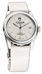 Tudor Glamour Date Srebrny/Skóra Ø36 mm 55000-SIDWLZSP