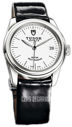 Tudor Glamour Date Biały/Skóra Ø36 mm 55000-WIDBPLS