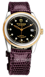 Tudor Glamour Date Czarny/Skóra Ø36 mm 55003-BDIDPRLZS