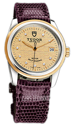 Tudor Glamour Date Szampański/Skóra Ø36 mm 55003-CHDIDPRLZSP
