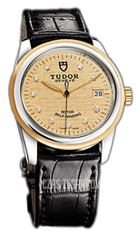 Tudor Glamour Date Szampański/Skóra Ø36 mm 55003-CHDIDSBLSP