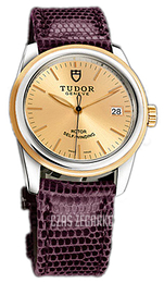Tudor Glamour Date Szampański/Skóra Ø36 mm 55003-CHIDPRLZS