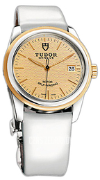 Tudor Glamour Date Szampański/Skóra Ø36 mm 55003-CHIDWPLSP