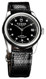 Tudor Glamour Date Czarny/Skóra Ø36 mm 55010N-BDIDBLZS