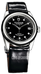 Tudor Glamour Date Czarny/Skóra Ø36 mm 55010N-BDIDBPLS