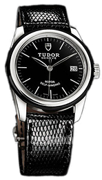 Tudor Glamour Date Czarny/Skóra Ø36 mm 55010N-BIDBLZS