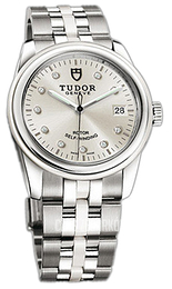 Tudor Glamour Date Srebrny/Czeramiczna Ø36 mm 55010W-68050W-SDIDSTL