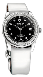 Tudor Glamour Date Czarny/Skóra Ø36 mm 55020-BDIDWPLS