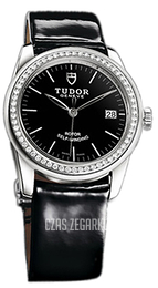 Tudor Glamour Date Czarny/Skóra Ø36 mm 55020-BIDBPLS