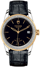 Tudor Glamour Date Czarny/Skóra Ø36 mm M55023-0045