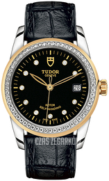 Tudor Glamour Date Czarny/Skóra Ø36 mm M55023-0046