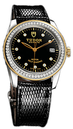 Tudor Glamour Date Czarny/Skóra Ø36 mm 55023-BDIDBLZS