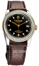 Tudor Glamour Date Czarny/Skóra Ø36 mm 55023-BDIDBRJLS
