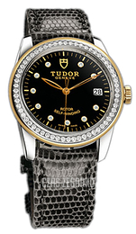 Tudor Glamour Date Czarny/Skóra Ø36 mm 55023-BDIDGLZS