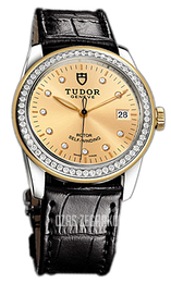 Tudor Glamour Date Szampański/Skóra Ø36 mm 55023-CHDIDSBLS