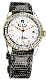 Tudor Glamour Date Biały/Skóra Ø36 mm 55023-WDIDGLZS