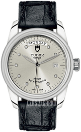 Tudor Glamour Day-Date Srebrny/Skóra Ø39 mm M56000-0028