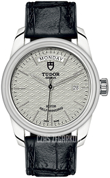Tudor Glamour Day-Date Srebrny/Skóra Ø39 mm M56000-0043