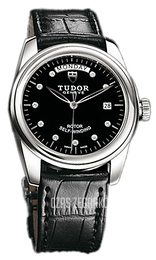 Tudor Glamour Day-Date Czarny/Skóra Ø39 mm 56000-BDIDSBLS