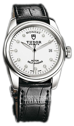 Tudor Glamour Day-Date Biały/Skóra Ø39 mm 56000-WDIDSBLS
