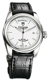 Tudor Glamour Day-Date Biały/Skóra Ø39 mm 56000-WIDSBLS