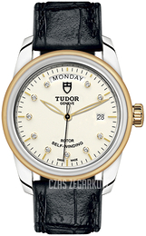 Tudor Glamour Day-Date Biały/Skóra Ø39 mm M56003-0115