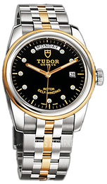 Tudor Glamour Day-Date Czarny/18 karatowe żółte złoto Ø39 mm 56003-68063-BDIDGDSTL