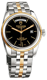 Tudor Glamour Day-Date Czarny/18 karatowe żółte złoto Ø39 mm 56003-68063-BIDGDSTL