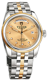 Tudor Glamour Day-Date Szampański/18 karatowe żółte złoto Ø39 mm 56003-68063-CHDIDGDSTL