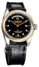 Tudor Glamour Day-Date Czarny/Skóra Ø39 mm 56003-BDIDBLZSGD