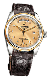 Tudor Glamour Day-Date Szampański/Skóra Ø39 mm 56003-CHDIDBRJLS